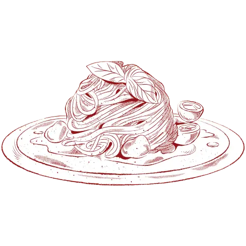 bord spaghetti illustratie